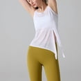 thumbnail image 5 of Snorda White Women's Side Split Sleeveless Summer Tank Top, Loose Stylish Solid Basic Shirts in Lightweight Soft Fabric, Suitable for Daily Wear, Casual Outfits, Outdoor Trips and Sports Activities, 5 of 6
