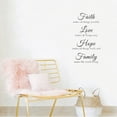 thumbnail image 7 of Wall Art Stickers for Living Room Faith Makes All Things Possible, Love Makes All Things Easy, Hope Make All Things Work, and Family Makes Life Worth Living Inspirational Quote Sayings Decal Home, 7 of 7