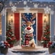 thumbnail image 4 of Uuiauoio Christmas Door Cover Decorations Set with Patterns Holiday Party Festival Scene Hanging Cloth for Front Door Indoor Wall Fireplace Mantel Christmas Tree Background Decor, 4 of 6