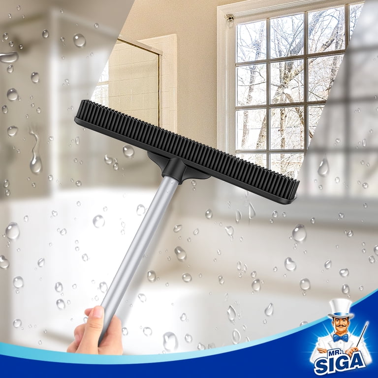 MR.SIGA 3-In-1 Pet Hair Removal Rubber Broom with Squeegee photo 3