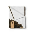 thumbnail image 2 of Colorado Soft Flannel Fleece Blanket, Mesa Verde National Park Historical Cliff Palace Monument Illustration, Cozy Plush for Indoor and Outdoor Use, 60" x 80", Brown and Sand Brown, by Ambesonne, 2 of 5
