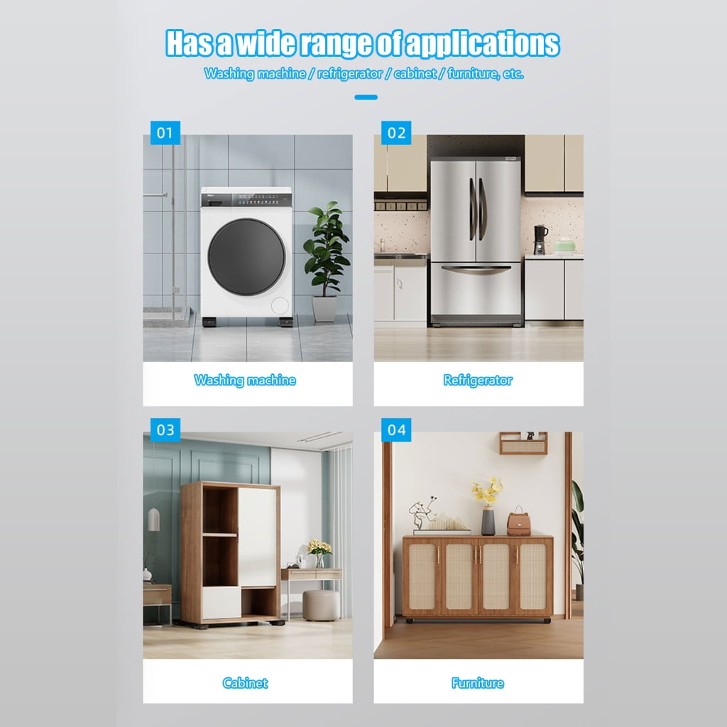 NEXAVKPR Universals Appliance Elevator Brackets Equipped with Antilip Technology for Safety and Simple Relocation