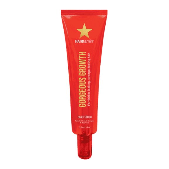 HAIRtamin Gorgeous Growth Serum for Thicker-Looking Hair, Hydrates Dry Scalp, Travel Size, 15 mL