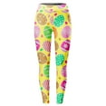 thumbnail image 4 of frariair Easter Leggings for Women High Waisted Tummy Control Bunny Rabbits Eggs Floral Pattern Stretchy Workout Yoga Pants Holiday Tights, 4 of 4