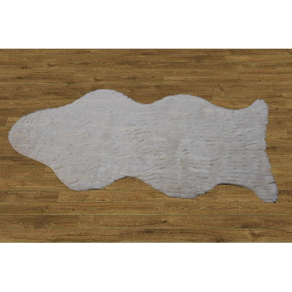 Home Soft Things Faux Fur Rug with Slip Stopping Pad - High Pile Brushed - 30" x 47"