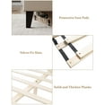 thumbnail image 3 of Wood Platform Bed Frame, Heavy Duty Button Tufted Upholstered Bed Frame with Wingback Headboard, 3 of 7