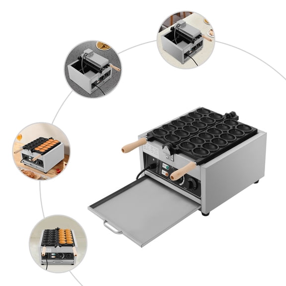 Mini Electric Waffle Making Baking Machine 1800W Egg-Shape Waffle Making Machine