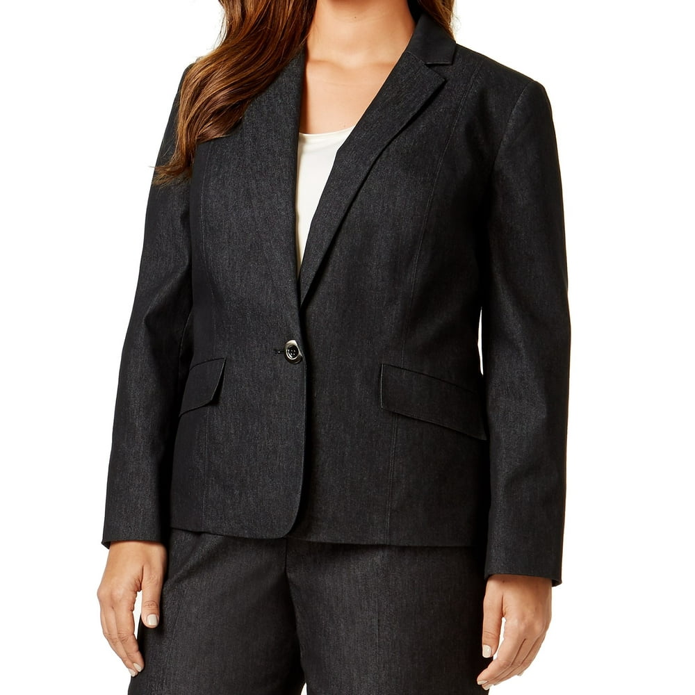 Kasper Kasper NEW Black Heather Women's Size 20W Plus OneButton