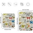 thumbnail image 2 of FREEAMG Floral Butterfly Dragonfly Insect Dish Drying Mat Microfiber Absorbent Drying Pad Heat Resistant Kitchen Island Protector Holiday Housewarming Seasonal Gift 18"× 24", 2 of 6