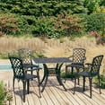 thumbnail image 1 of vidaXL 5 Piece Bistro Set Cast Aluminium Black, 1 of 5