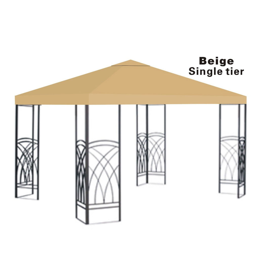 New 10x10' Replacement Canopy Top Patio Pavilion Gazebo Sunshade Polyester Cover 