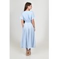 thumbnail image 3 of Vestido midi escote en V Roman Fashion /Juvenil, 140 (Azul cielo) azul cielo G, 3 of 5