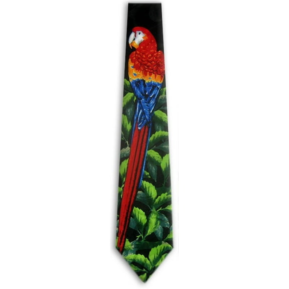 BuyYourTies - Mens Novelty Bird Tie Black Green Red Orange Blue