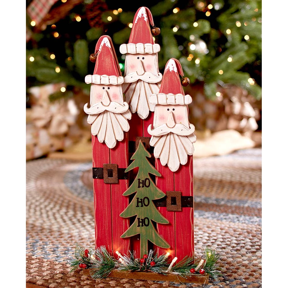 The Lakeside Collection Lighted Holiday Characters Santas Walmart