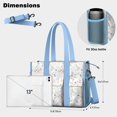thumbnail image 5 of Teacher Tote Bag,Pioneer Flower Floral Print Pattern Teacher Utility Tote Bag,Large Work Tote Bags for Women with Multiple Pockets,Top Zipper Closure,13.8x10.6x6.7 Inch, 5 of 5
