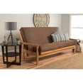 thumbnail image 3 of Somette  Monterey Sofa in Butternut Finish with Removable Suede Mattress Cover Suede Gray, 3 of 5