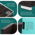 thumbnail image 4 of 7 Piece Outdoor Patio Furniture Set, Black PE Rattan Wicker Sofa Set, Outdoor Sectional Furniture Chair Set with Blue Cushions and Tea Table, 4 of 15