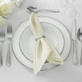 thumbnail image 6 of Lann's Linens Set of 12 Reusable Cloth Dinner Napkins, 20-inch Polyester Fabric Napkins for Holidays, Weddings and Events, Machine Washable, Ivory, 6 of 9