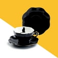 thumbnail image 2 of Grace Teaware Black Cat Black Gold Tea Cup and Saucer, 2 of 3