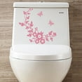 thumbnail image 3 of Giunmcul 50% Off Clear Flower Toilet Seat Wall Sticker Bathroom Decoration Decals Decor, 3 of 4