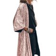 thumbnail image 2 of Cárdigan holgado con puntadas abiertas y mangas para mujer, chaqueta con capa de longitud media con lentejuelas brillantes, ropa de calle, 2 of 4