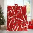 thumbnail image 2 of Soft Flannel Cozy Candy Cane Christmas Blanket - Warm Throw for Naps, Camping & Travel | Perfect Holiday Gift for Friends, Family & Loved Ones, 2 of 5