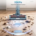 thumbnail image 2 of Aspiradora inalámbrica, potente aspiradora vertical de 400 W y 33 kPa con modo de succión automática, autonomía máxima de 50 minutos, pantalla LED, recargable y antienredos, ligera para el hogar, pel, 2 of 5