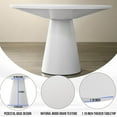 thumbnail image 6 of Roundhill Furniture Rocco 48 in Round Dining Table, White, 6 of 9