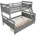 thumbnail image 5 of Harper & Bright Designs Solid Wood Twin Over Full Bunk Bed with Two Storage Drawer, Removable Ladder and Safety Guardrail, Convertible to 2 Separated beds, 5 of 7