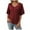 Wine, variant on Uaswgudfs Women's Casual V Neck Flounce Short Sleeve Shirts Knit Loose Tunic Tops Blouses