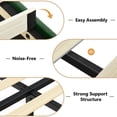 thumbnail image 5 of 4 EVER WINNER Queen Bed Frame with Headboard, Velvet Upholstered Platform Bed Frame Queen Size with Diamond Headboard & Footboard, Wooden Slats Support, No Box Spring Required, Easy Assembly, Green, 5 of 7