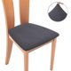 thumbnail image 2 of fundas de asiento de silla jacquard elásticas, cojín de asiento de silla extraíble, gris oscuro Sincero Electrónica, 2 of 5