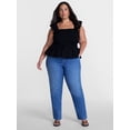 thumbnail image 2 of Terra & Sky Women’s Plus Sleeveless Smocked Tank Top, Sizes 0X-5X, 2 of 5