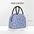 thumbnail image 2 of Honeii Strawberry And Flowers Print Insulated Lunch Bag Women Reusable Lunch Box with Pocket for Work Picnic Travel -One Size, 2 of 6