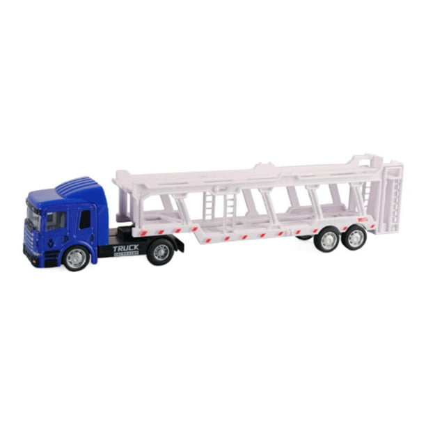 Camión de remolque de juguete, construcción, juego, vehículos, regalo de cumpleaños, miniatura, educativo Azul