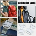 thumbnail image 6 of 4Pcs Alloy Outdoors Cam Buckles Quick Adjust Spring Lock Buckles Non-slip Buckle for Webbing Backpack Sling Bag Straps Platinum 41.5x43x8mm Hole: 25x5.5mm, 6 of 9
