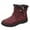 Wine, variant on Mostsola Womens Snow Boots with Zipper Winter Warm Anti-Slip Ankle Boots Furry Lined Outdoor Booties