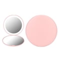 thumbnail image 3 of Portátil plegable 10X aumento Mini 12 LED espejo de maquillaje herramienta cosmética (rosa), 3 of 8