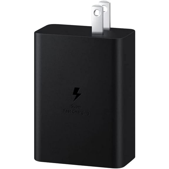 Samsung Cargador de pared de carga súper rápida de 3 puertos de 65 W, 1 USB-C de 65 W, 1 USB-C de 25 W, 1 USB-A de 25 W, capacidad máxima de 65 W (cable incluido), negro Samsung  EP-TA8OONB