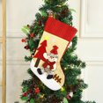 thumbnail image 4 of onlyliua Promoción de Temporada Media Navideñas Tejidas con Diseños de Papá Noel y Muñeco de Nieve Bolsas de Regalo Rojas Ideales para Colgar En Árbol de Navidad, 4 of 6
