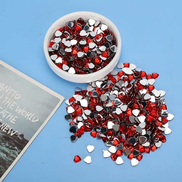 Wedding Decoration, High Practicality Durable Acrylic Beads, 1000PCs For Scrapbook Card Decoration Blue,Red