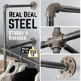 thumbnail image 3 of Wall and Floor Mounted Modular Clothing Rack, Steel Pipe, Fittings and Flanges, Industrial Design and Look for Home, Retail or Commercial Use, 3 of 17