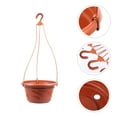 thumbnail image 3 of 5 Plastic Swirl Hanging Baskets for Indoor/Outdoor Plants (Red), 3 of 7