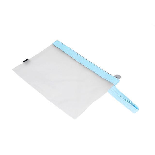 Folder Pockets Easy Carry Lengthened Design Zipper File Bag Frosted Material Feel Comfortable for Home Office for General Purpose