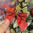 thumbnail image 4 of 120/12PCS Small Red Bow Pendant Christmas Tree Bow Pendant Home New Year Party Garland Gift Box Decoration DIY Handmade Supplies, 4 of 5