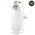 thumbnail image 3 of mDesign Glass Refillable Foam Soap Dispenser - Clear Frost/Matte Satin, 3 of 6