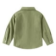 thumbnail image 6 of Mercatoo Toddler Baby Boys Shirt Lapel Collar Button Down Solid Lightweight Long Sleeve Tops Fall Casual Comfy Clothes, 6 of 7