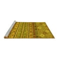 thumbnail image 2 of Ahgly Company Machine Washable Indoor Rectangle Abstract Yellow Modern Area Rugs, 5' x 8', 2 of 4