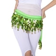 thumbnail image 2 of Multi Color Chiffon Belly Dance Hip Wrap Scarf Coin Sequin Waistband Skirt Drop Shipping, 2 of 3