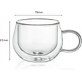 thumbnail image 3 of Bacimi Double Wall Insulated Borosilicate Glass Espresso cups 3.5oz /100ml 4pack, 3 of 9